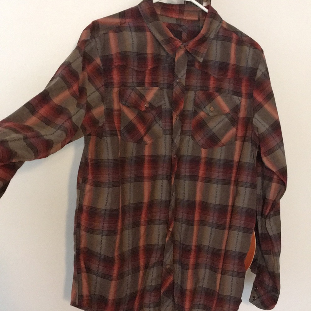 Prana long sleeve snap button up